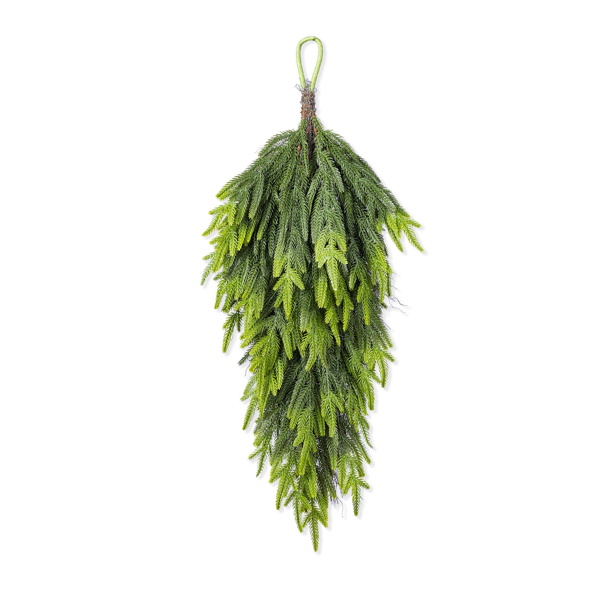 Glitzhome® 31.5"H Christmas Greenery PE Teardrop